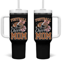 Funny Football And Cheer Mom Quote Tumbler With Handle Sports Season Gift - Wonder Print Shop