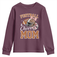 Funny Football And Cheer Mom Quote Youth Sweatshirt Sports Season Gift - Wonder Print Shop