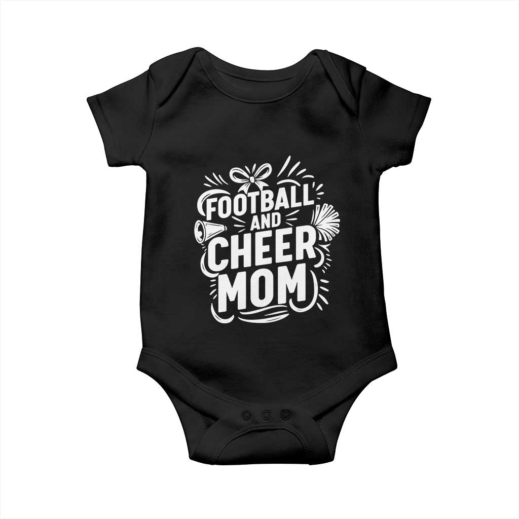 Football And Cheer Mom Quote Baby Onesie Team Supporter Gift Idea - Wonder Print Shop