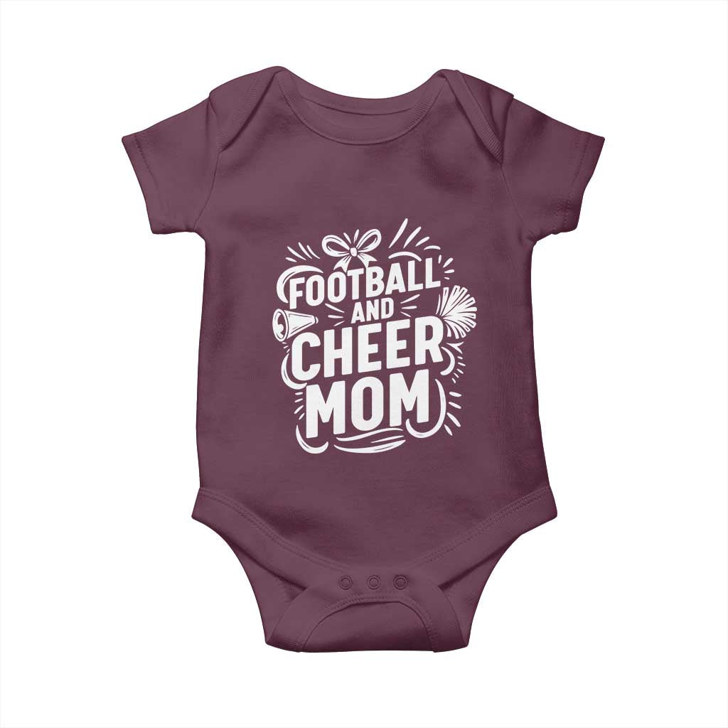 Football And Cheer Mom Quote Baby Onesie Team Supporter Gift Idea - Wonder Print Shop