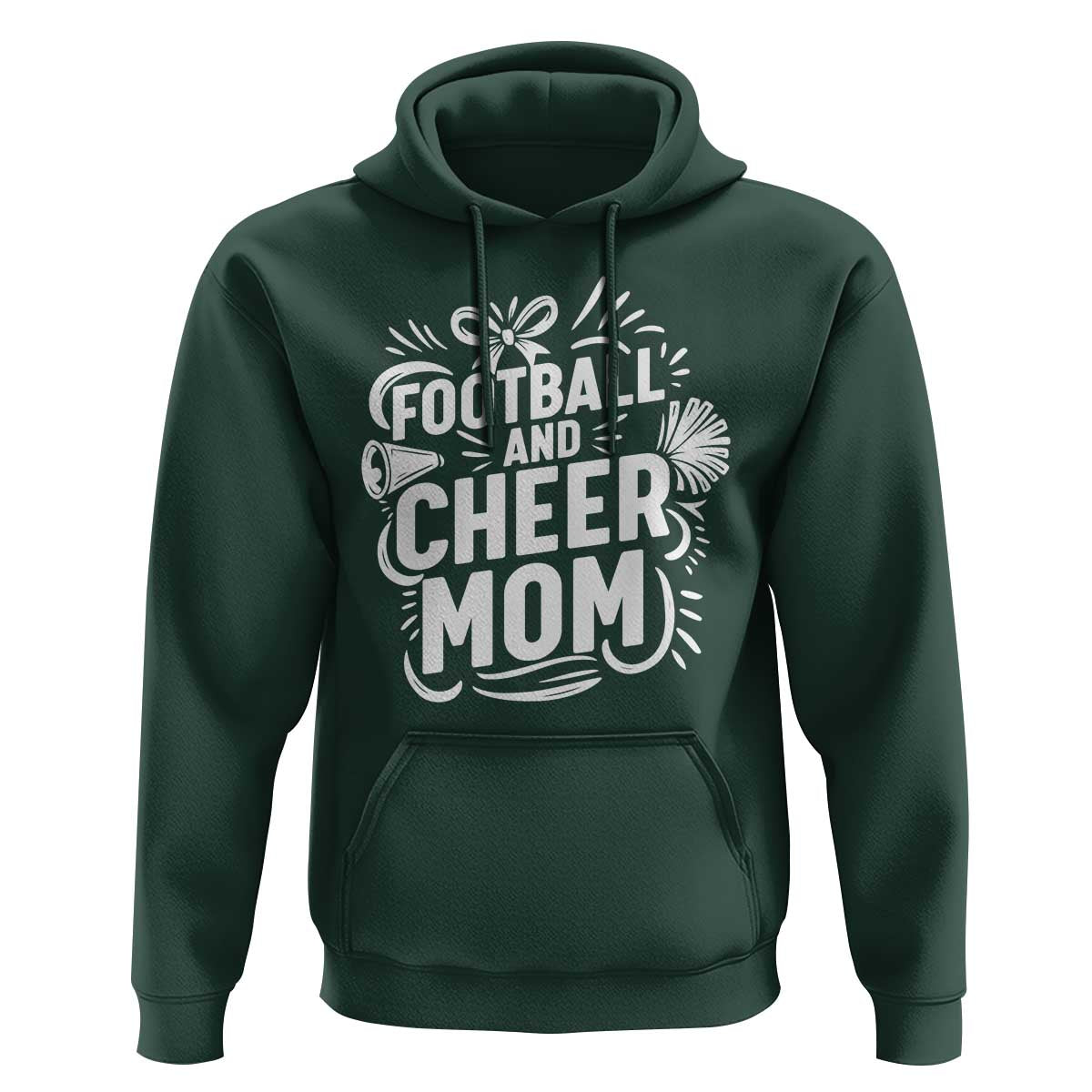 Football And Cheer Mom Quote Hoodie Team Supporter Gift Idea - Wonder Print Shop