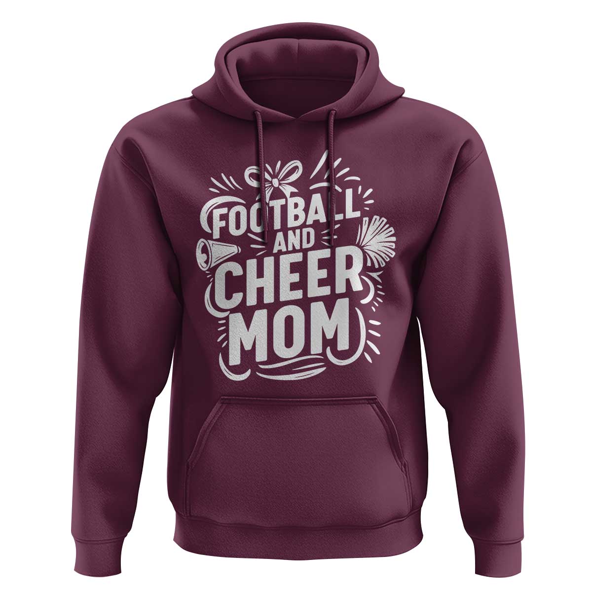 Football And Cheer Mom Quote Hoodie Team Supporter Gift Idea - Wonder Print Shop