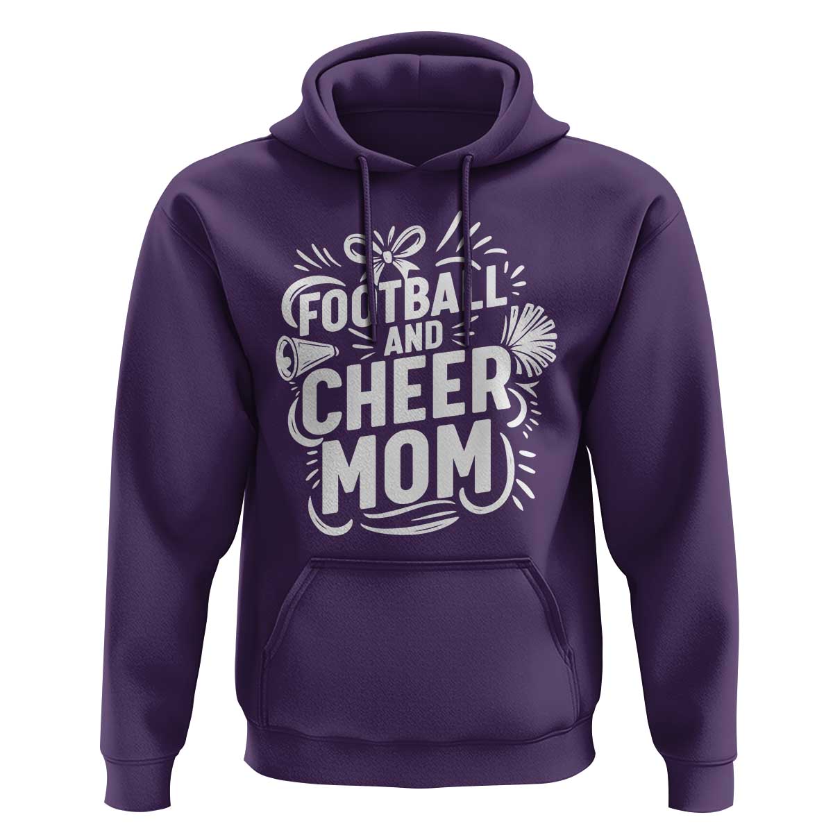 Football And Cheer Mom Quote Hoodie Team Supporter Gift Idea - Wonder Print Shop