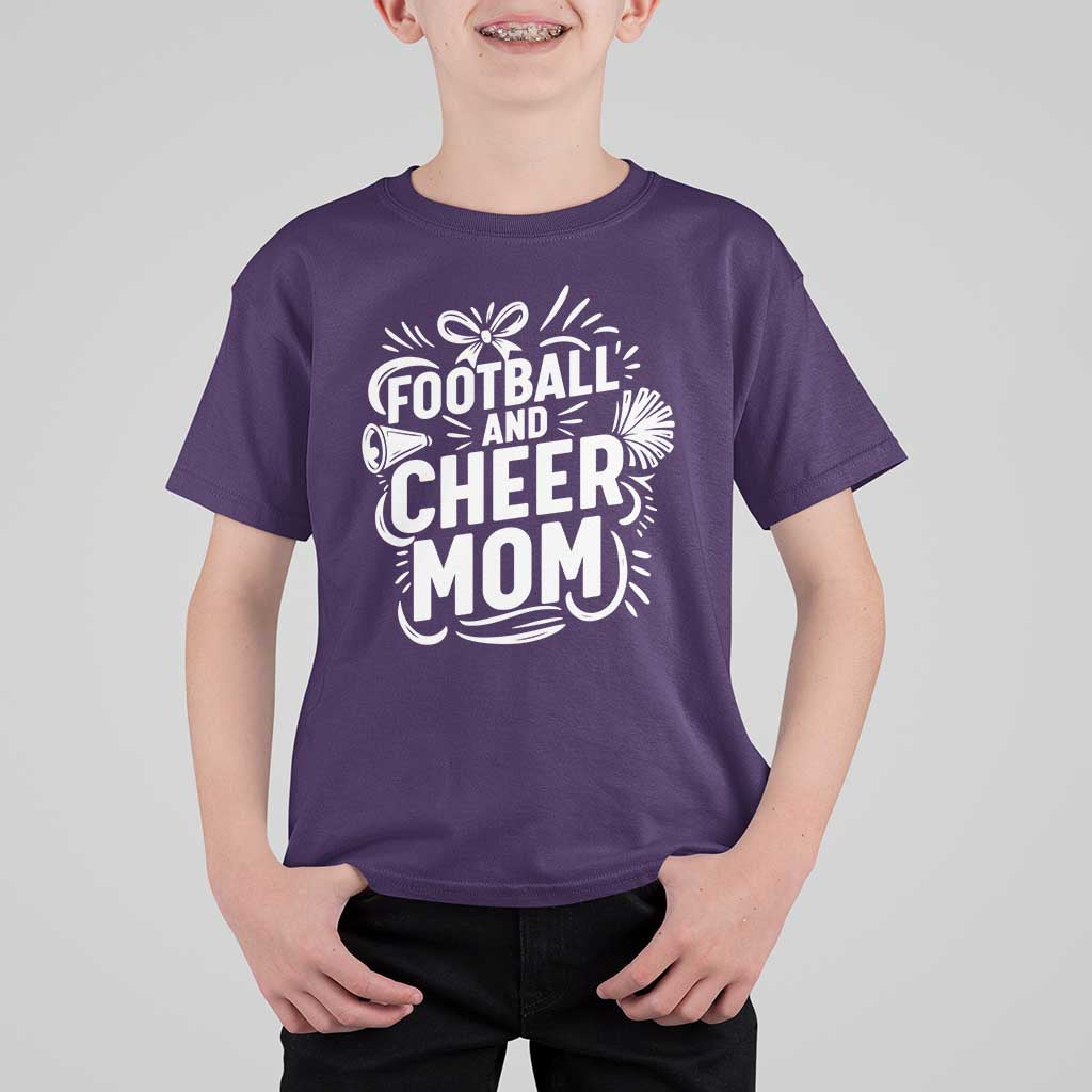 Football And Cheer Mom Quote T Shirt For Kid Team Supporter Gift Idea - Wonder Print Shop