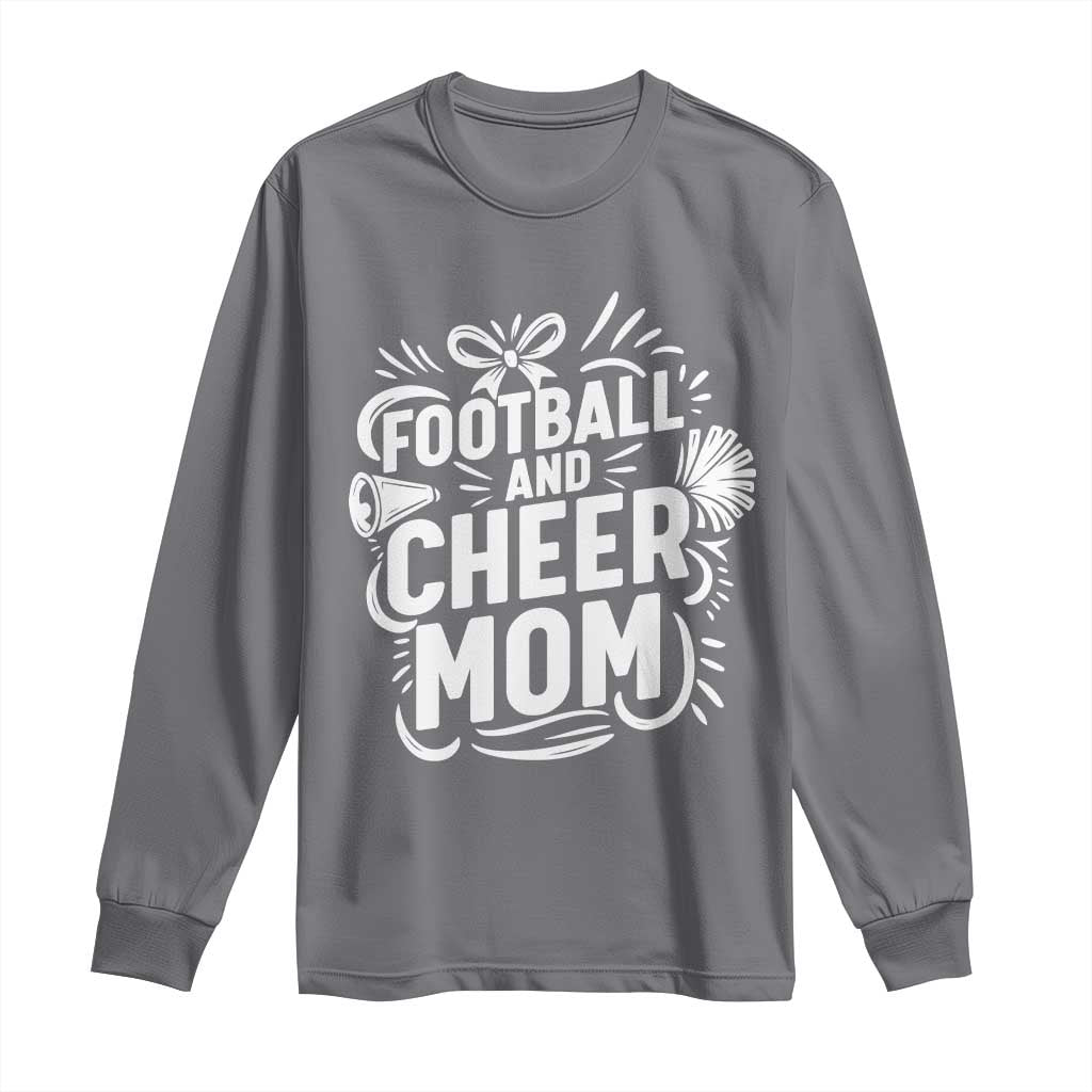 Football And Cheer Mom Quote Long Sleeve Shirt Team Supporter Gift Idea - Wonder Print Shop