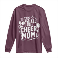 Football And Cheer Mom Quote Long Sleeve Shirt Team Supporter Gift Idea - Wonder Print Shop