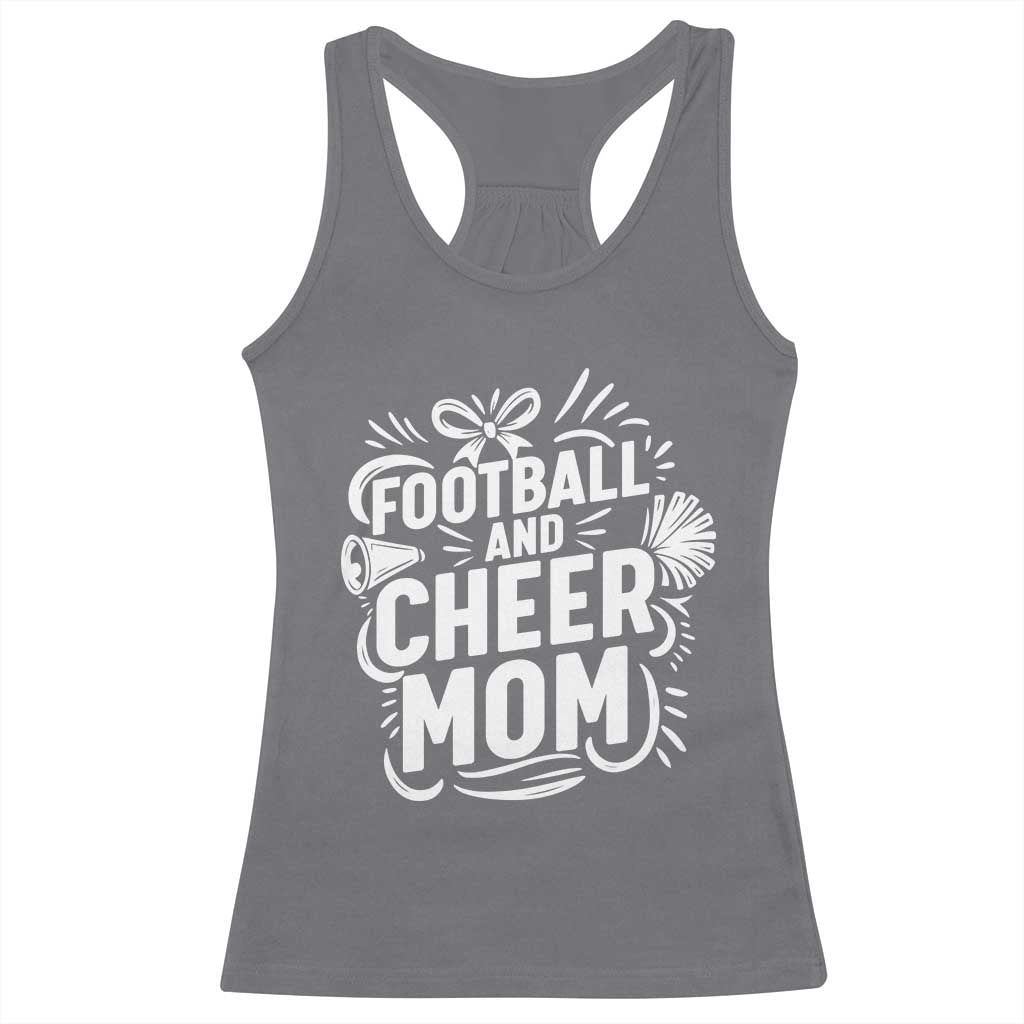 Football And Cheer Mom Quote Racerback Tank Top Team Supporter Gift Idea - Wonder Print Shop