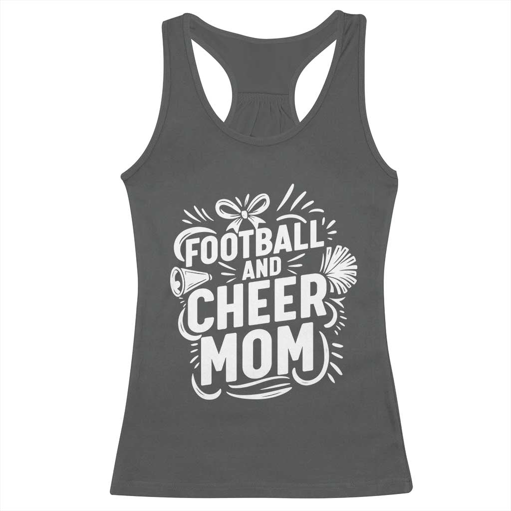 Football And Cheer Mom Quote Racerback Tank Top Team Supporter Gift Idea - Wonder Print Shop