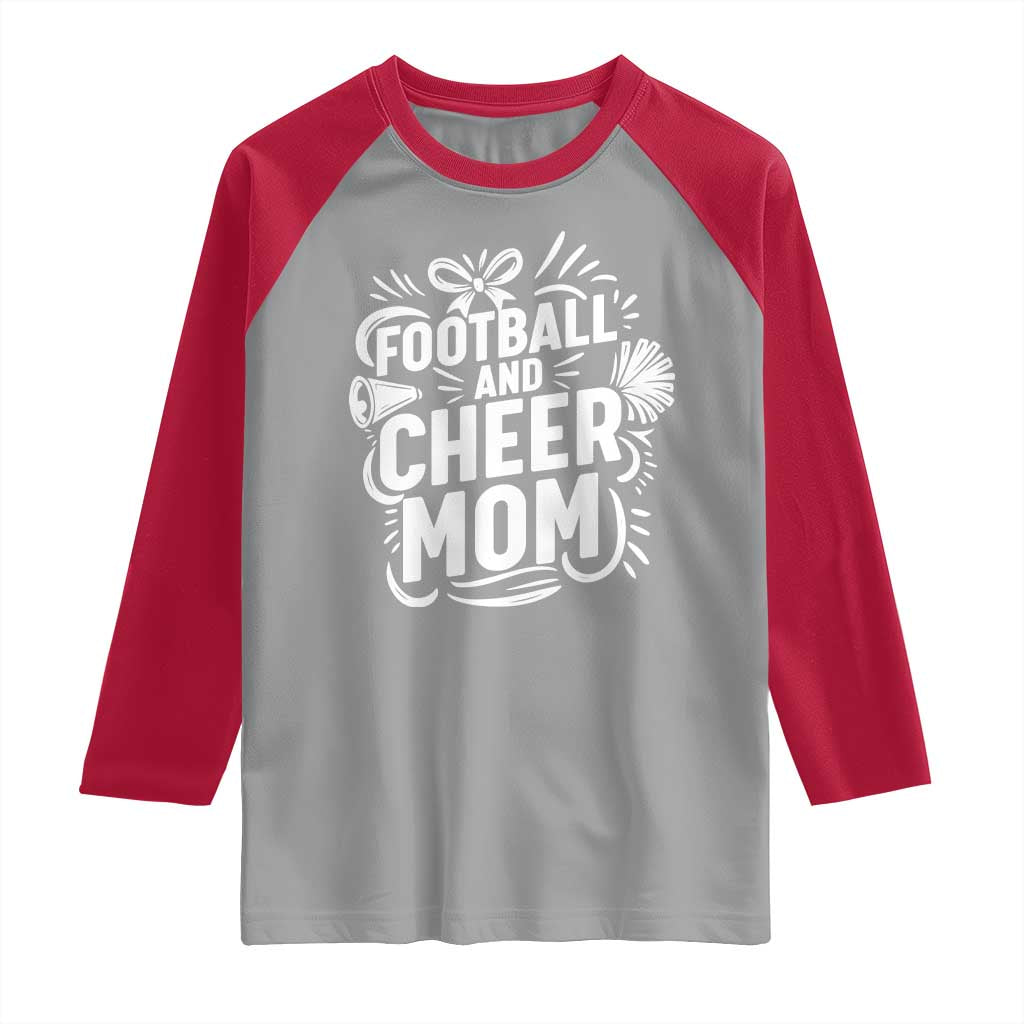 Football And Cheer Mom Quote Raglan Shirt Team Supporter Gift Idea - Wonder Print Shop