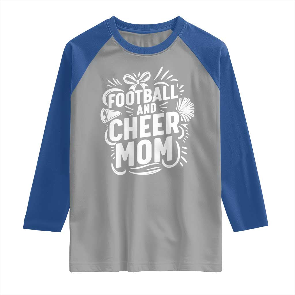Football And Cheer Mom Quote Raglan Shirt Team Supporter Gift Idea - Wonder Print Shop