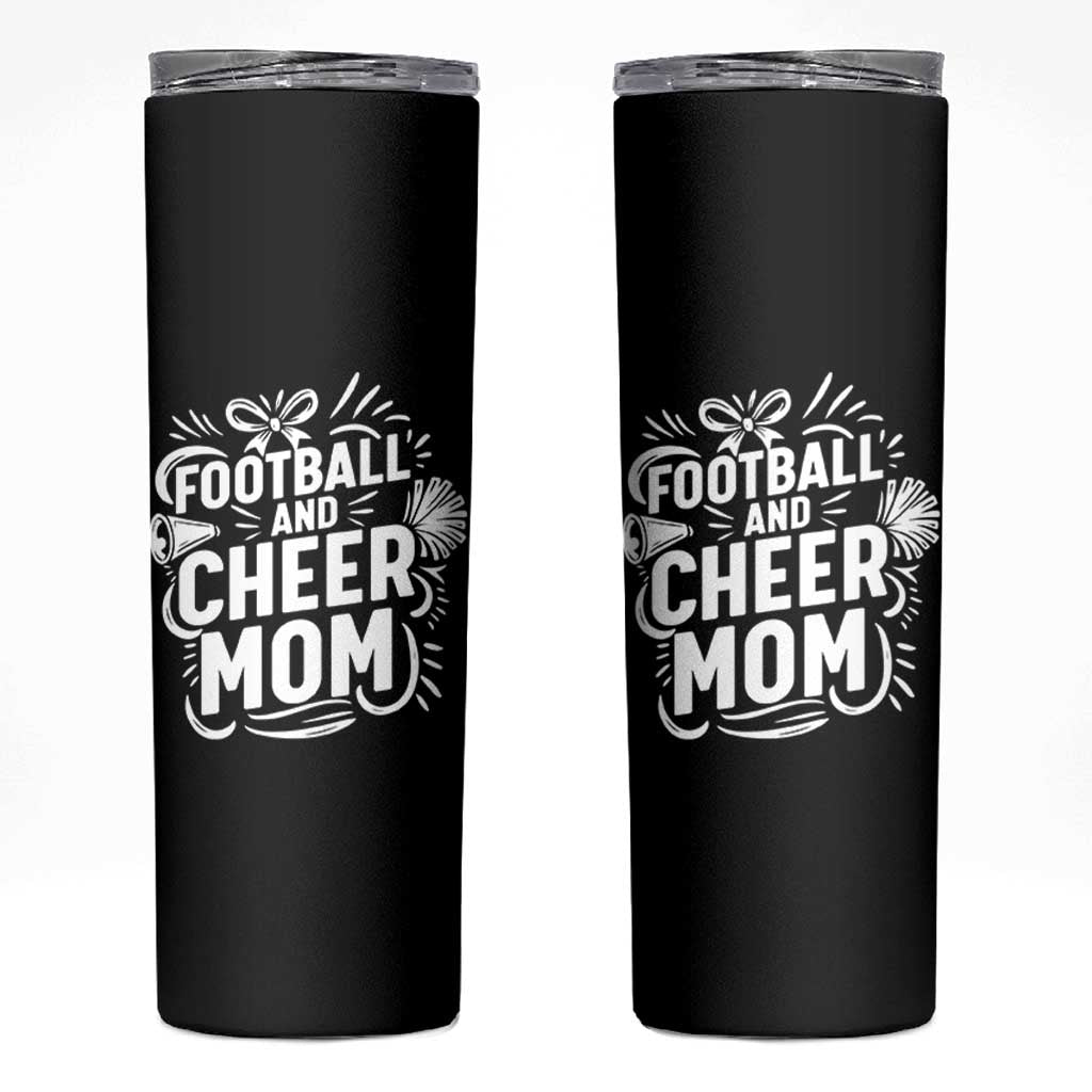 Football And Cheer Mom Quote Skinny Tumbler Team Supporter Gift Idea - Wonder Print Shop