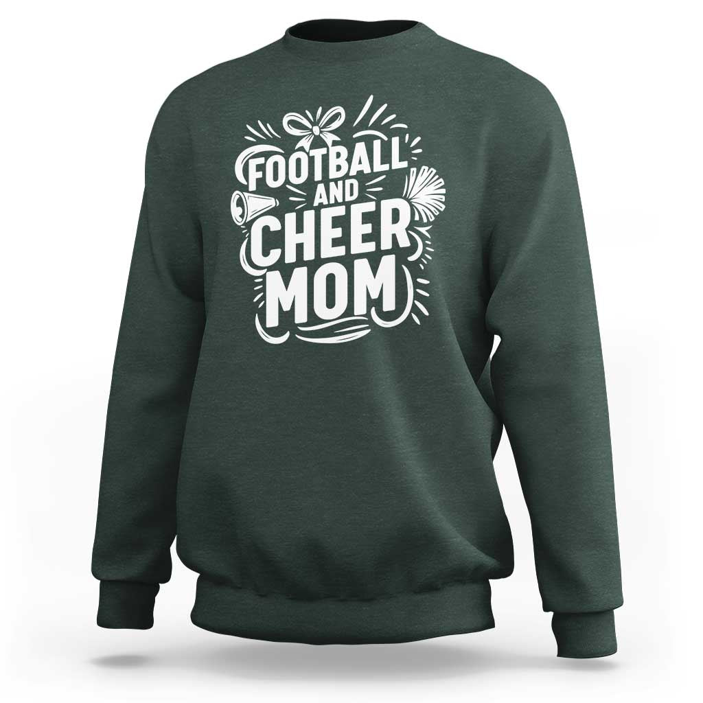 Football And Cheer Mom Quote Sweatshirt Team Supporter Gift Idea - Wonder Print Shop