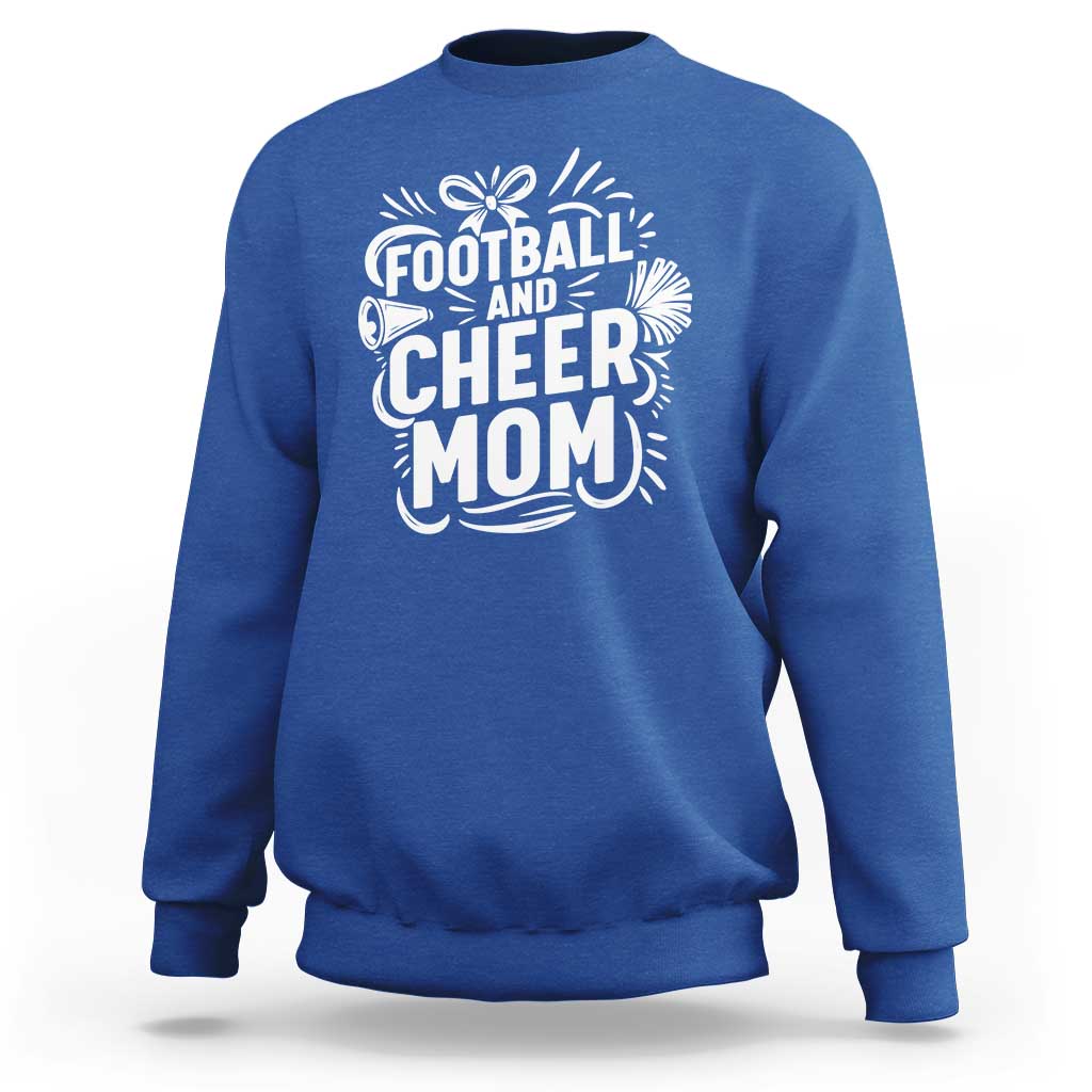 Football And Cheer Mom Quote Sweatshirt Team Supporter Gift Idea - Wonder Print Shop