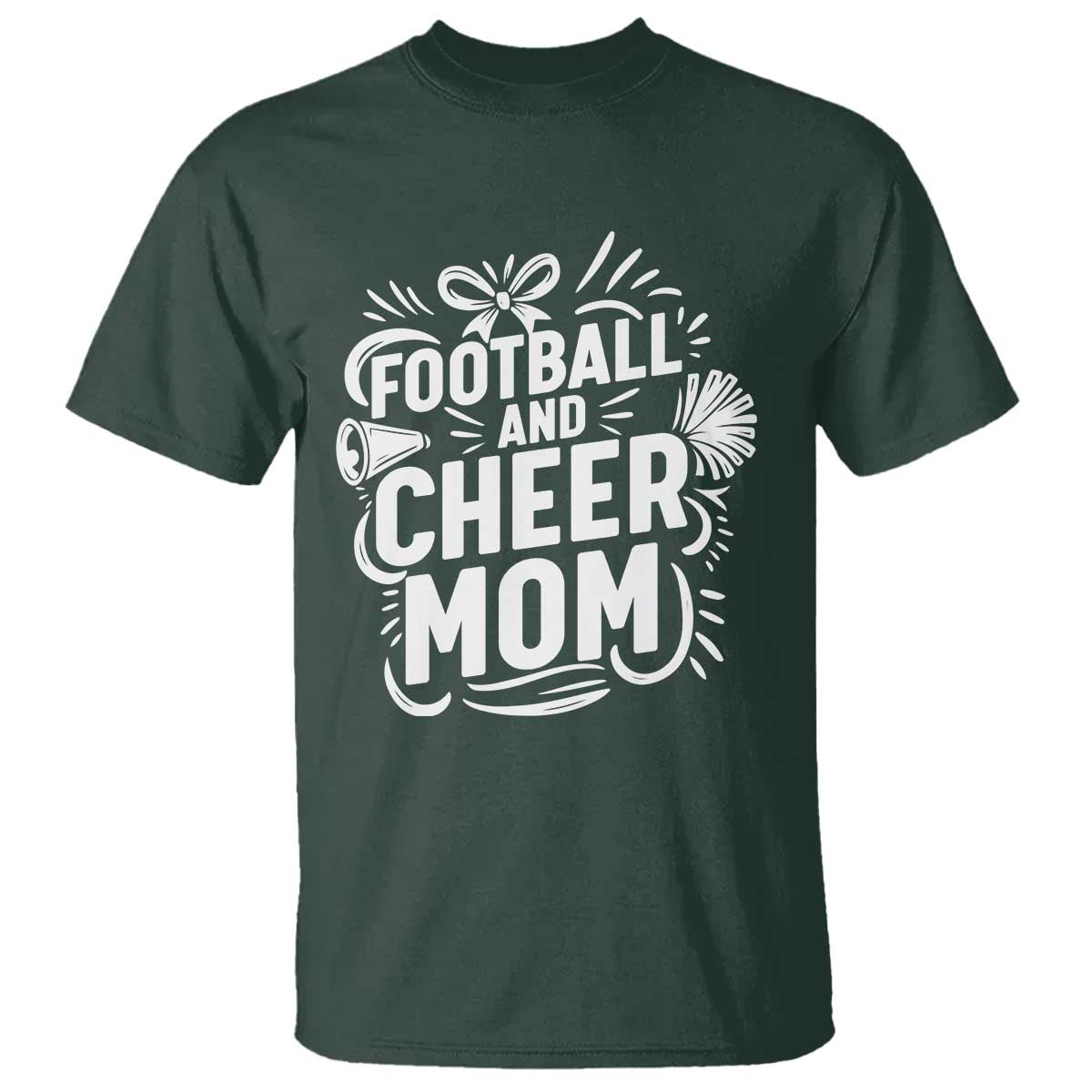 Football And Cheer Mom Quote T Shirt Team Supporter Gift Idea - Wonder Print Shop