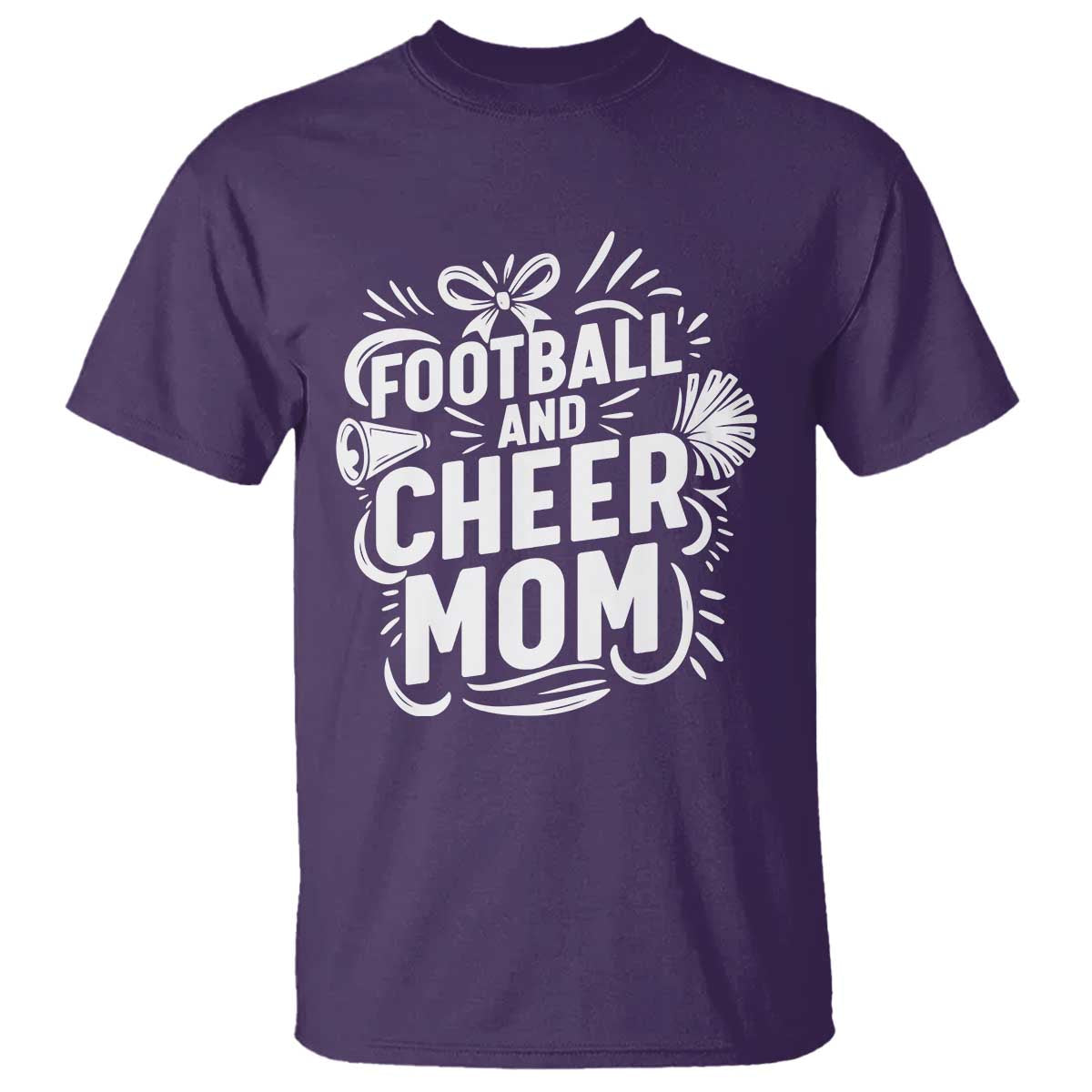 Football And Cheer Mom Quote T Shirt Team Supporter Gift Idea - Wonder Print Shop