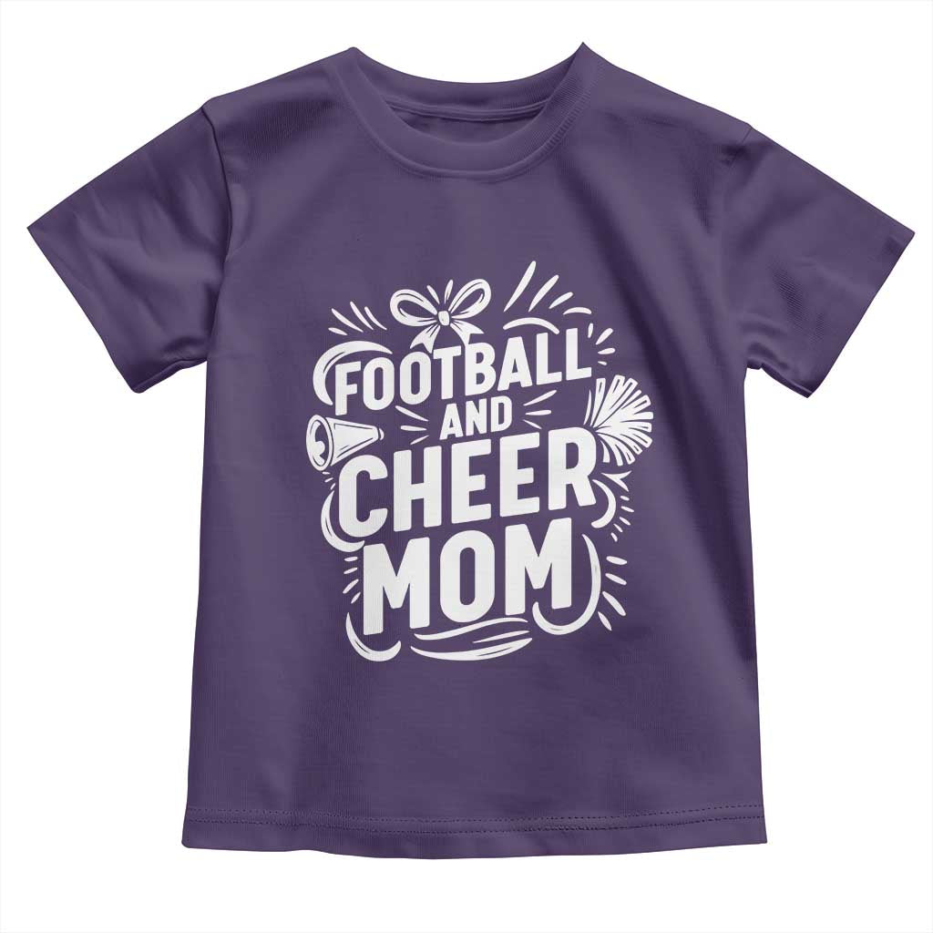 Football And Cheer Mom Quote Toddler T Shirt Team Supporter Gift Idea - Wonder Print Shop