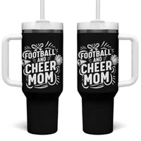 Football And Cheer Mom Quote Tumbler With Handle Team Supporter Gift Idea - Wonder Print Shop