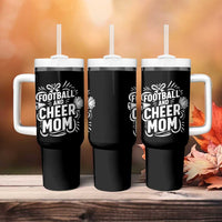Football And Cheer Mom Quote Tumbler With Handle Team Supporter Gift Idea - Wonder Print Shop