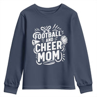 Football And Cheer Mom Quote Youth Sweatshirt Team Supporter Gift Idea - Wonder Print Shop