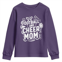 Football And Cheer Mom Quote Youth Sweatshirt Team Supporter Gift Idea - Wonder Print Shop