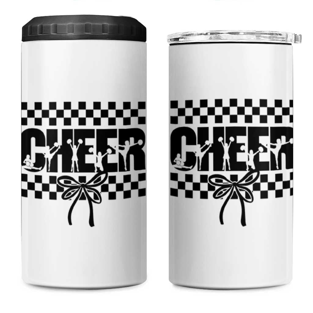 Proud Cheerleading 4 in 1 Can Cooler Tumbler Gift For Sports Season Supporters - Wonder Print Shop