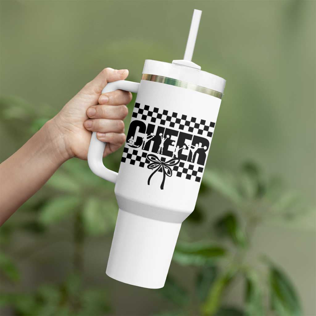 Proud Cheerleading Tumbler With Handle Gift For Sports Season Supporters - Wonder Print Shop