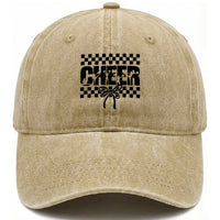 Proud Cheerleading Washed Cotton Baseball Cap Gift For Sports Season Supporters