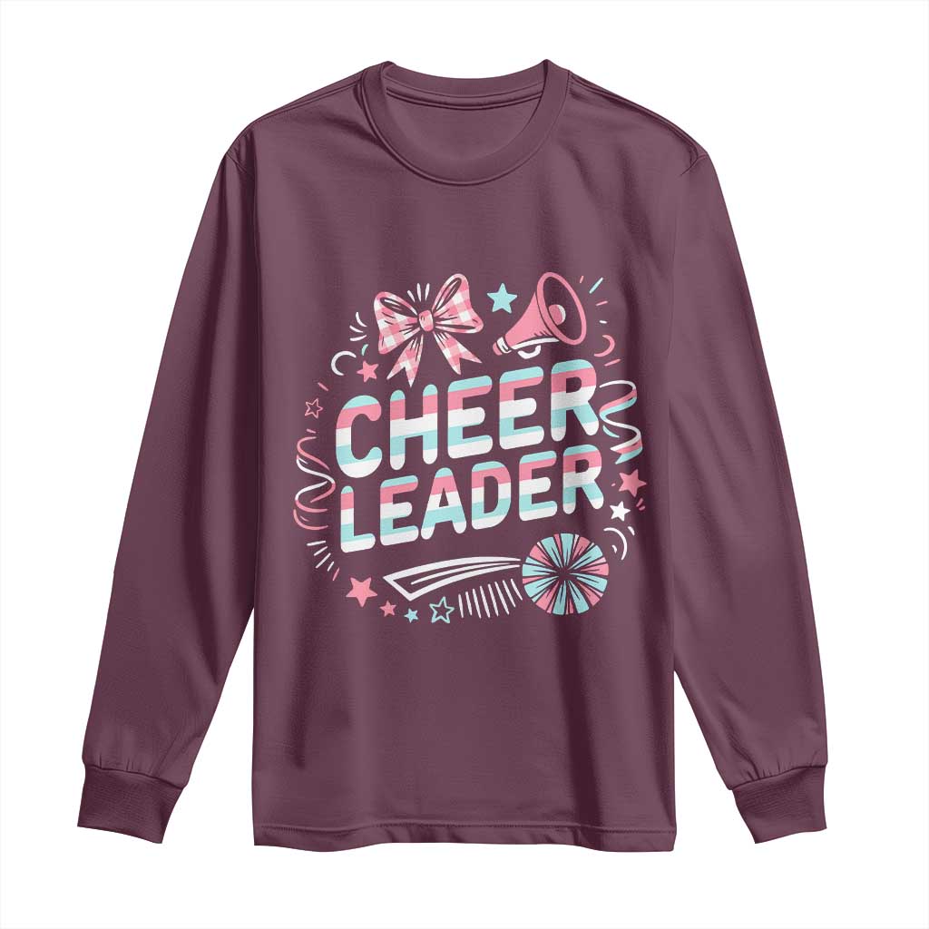 Proud Cheerleader Team Long Sleeve Shirt Gift For Women Sports Fans - Wonder Print Shop