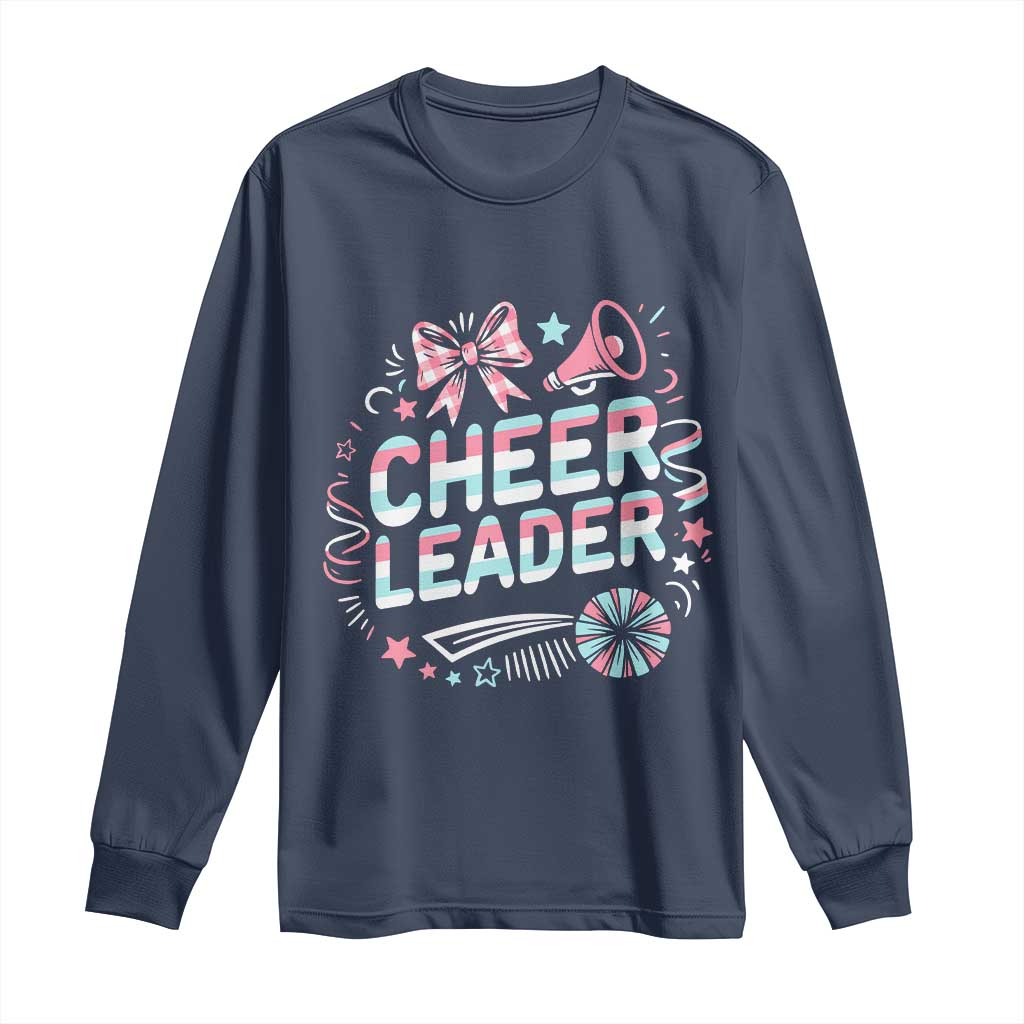 Proud Cheerleader Team Long Sleeve Shirt Gift For Women Sports Fans - Wonder Print Shop
