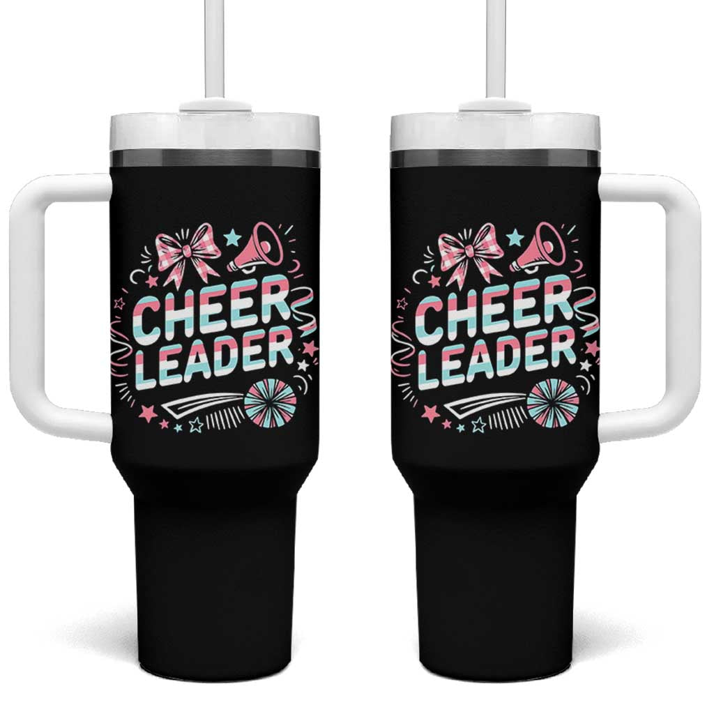 Proud Cheerleader Team Tumbler With Handle Gift For Women Sports Fans - Wonder Print Shop