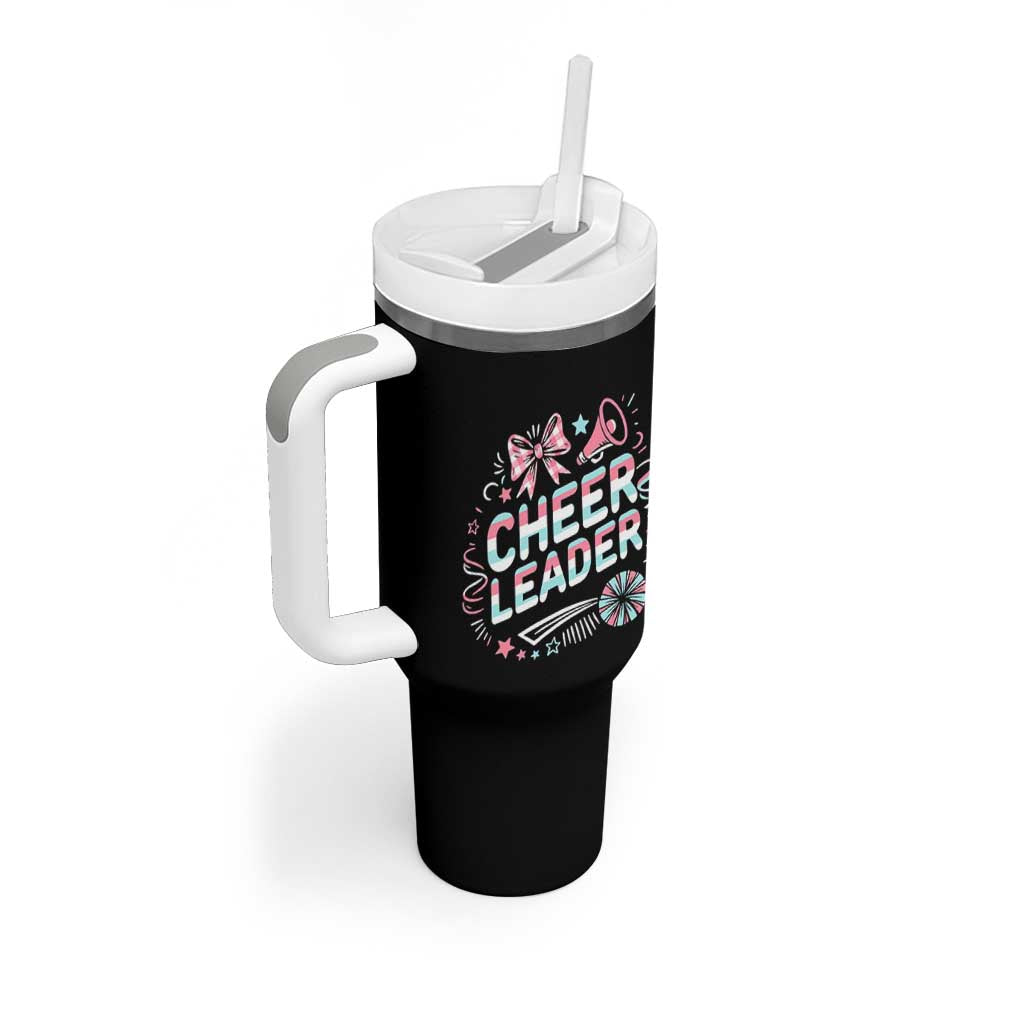 Proud Cheerleader Team Tumbler With Handle Gift For Women Sports Fans - Wonder Print Shop