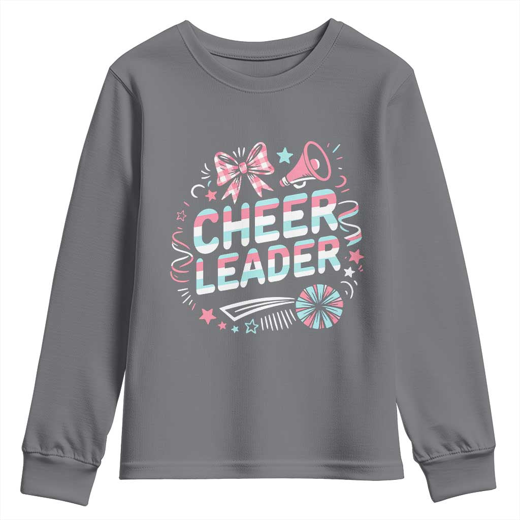 Proud Cheerleader Team Youth Sweatshirt Gift For Women Sports Fans - Wonder Print Shop