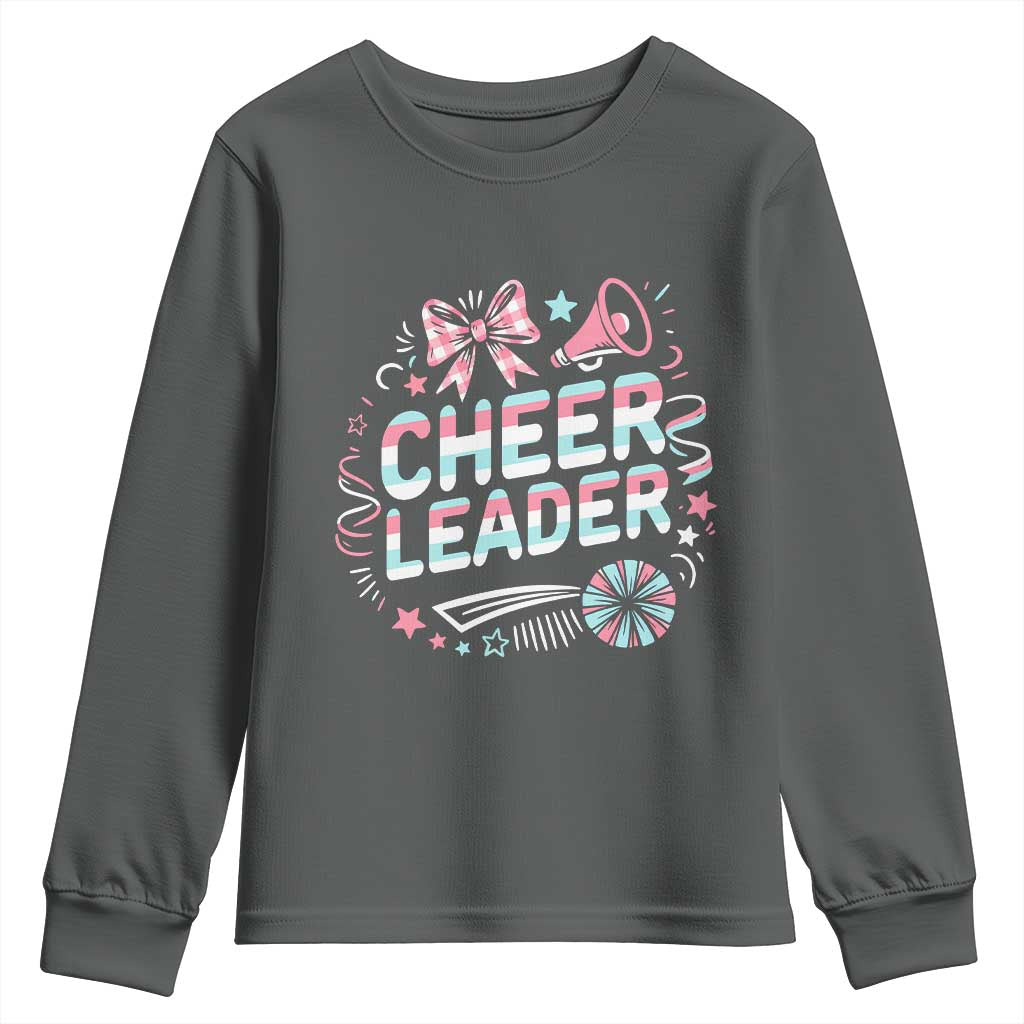 Proud Cheerleader Team Youth Sweatshirt Gift For Women Sports Fans - Wonder Print Shop