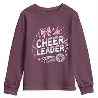Proud Cheerleader Team Youth Sweatshirt Gift For Women Sports Fans - Wonder Print Shop