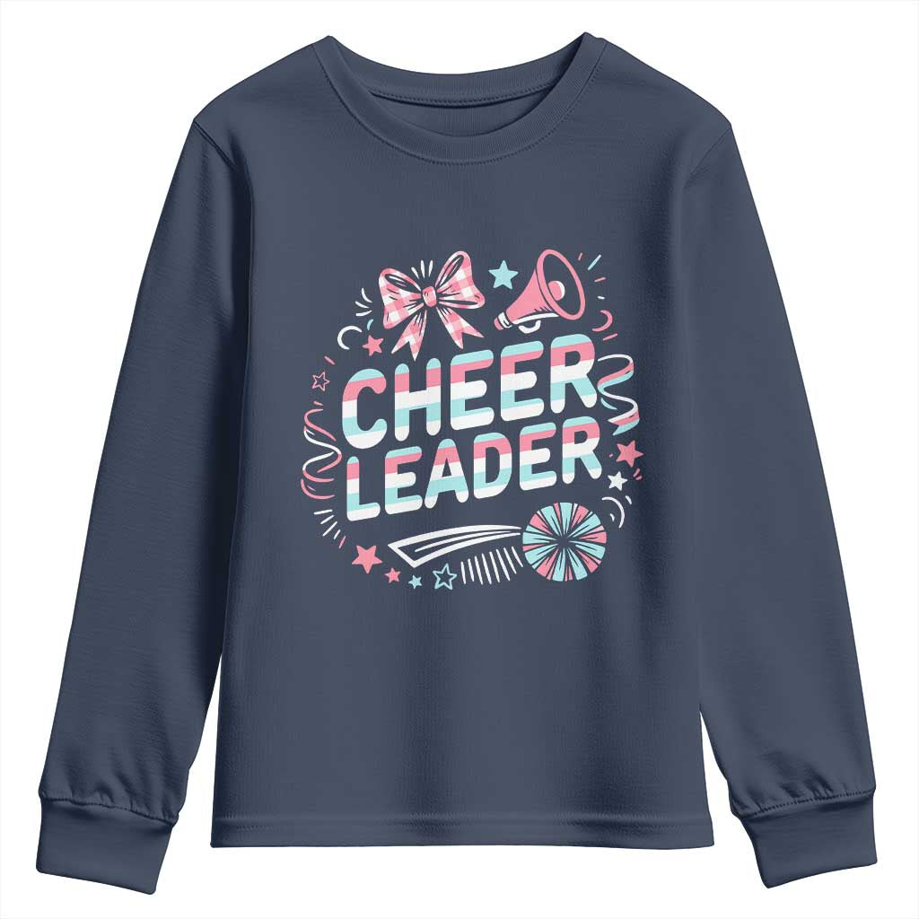 Proud Cheerleader Team Youth Sweatshirt Gift For Women Sports Fans - Wonder Print Shop