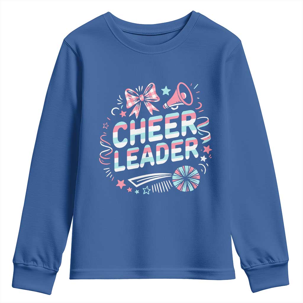 Proud Cheerleader Team Youth Sweatshirt Gift For Women Sports Fans - Wonder Print Shop