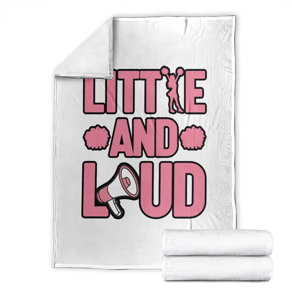 Little And Loud Quote Throw Blanket Cheerleader Girl Sports Gift - Wonder Print Shop