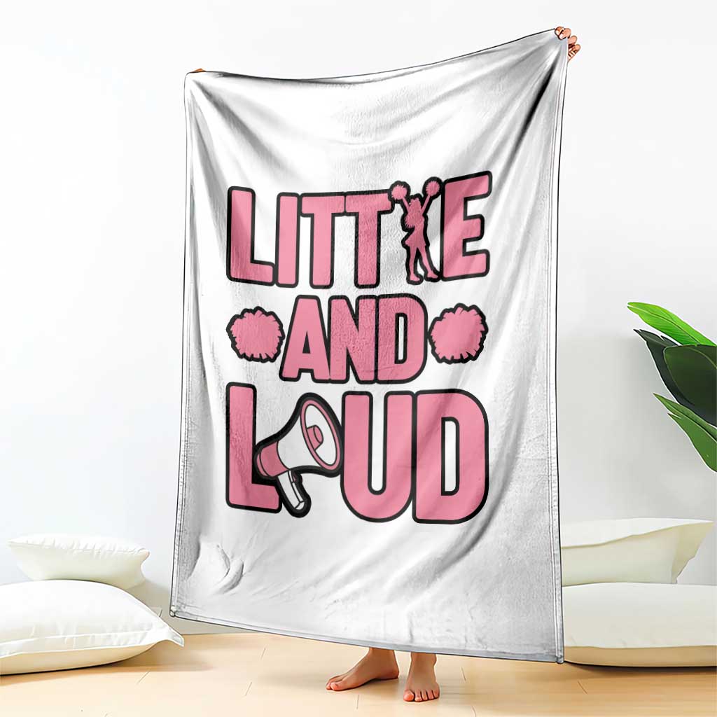 Little And Loud Quote Throw Blanket Cheerleader Girl Sports Gift - Wonder Print Shop