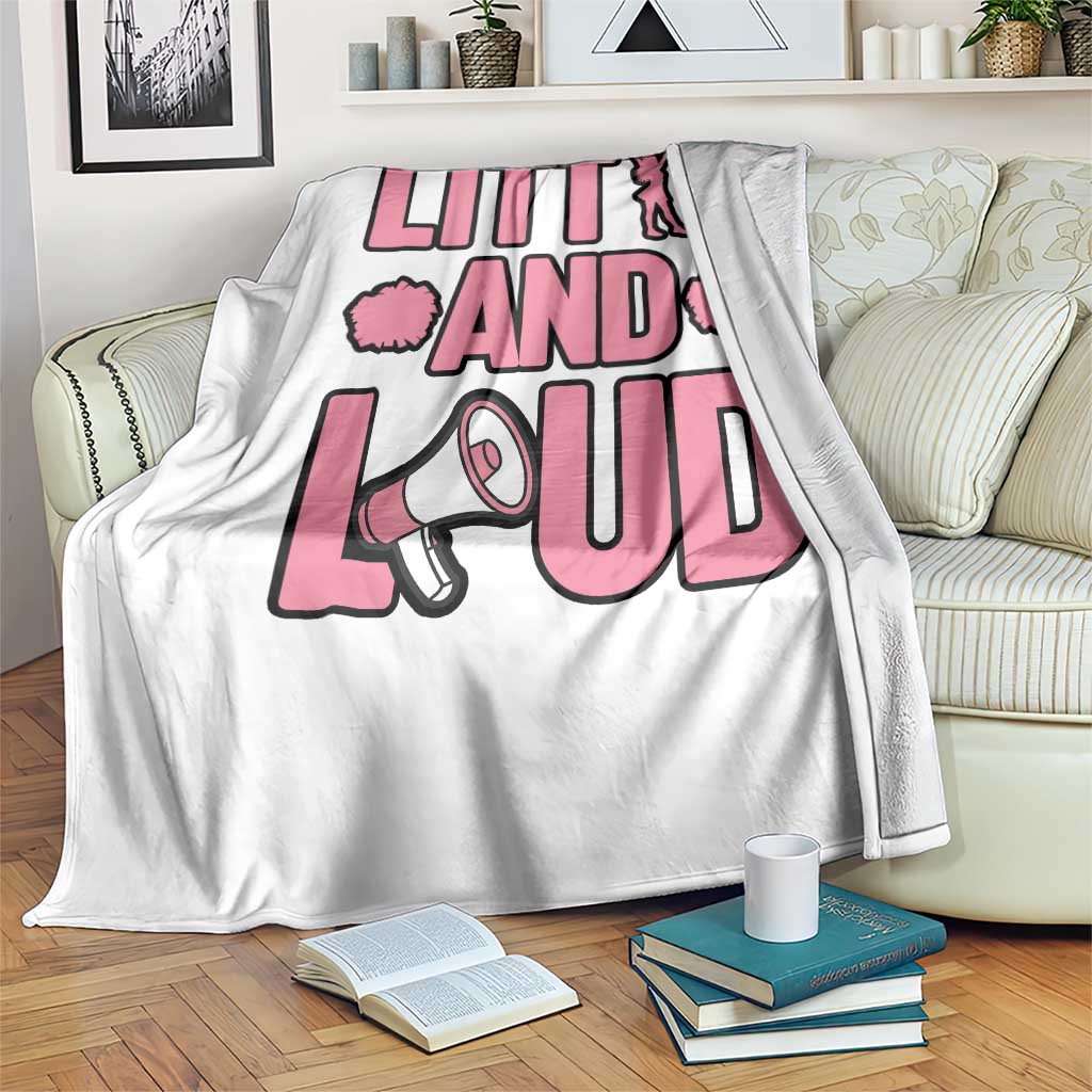 Little And Loud Quote Throw Blanket Cheerleader Girl Sports Gift - Wonder Print Shop