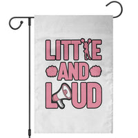 Little And Loud Quote Garden Flag Cheerleader Girl Sports Gift - Wonder Print Shop