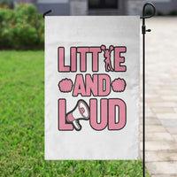 Little And Loud Quote Garden Flag Cheerleader Girl Sports Gift - Wonder Print Shop