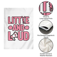 Little And Loud Quote Garden Flag Cheerleader Girl Sports Gift - Wonder Print Shop