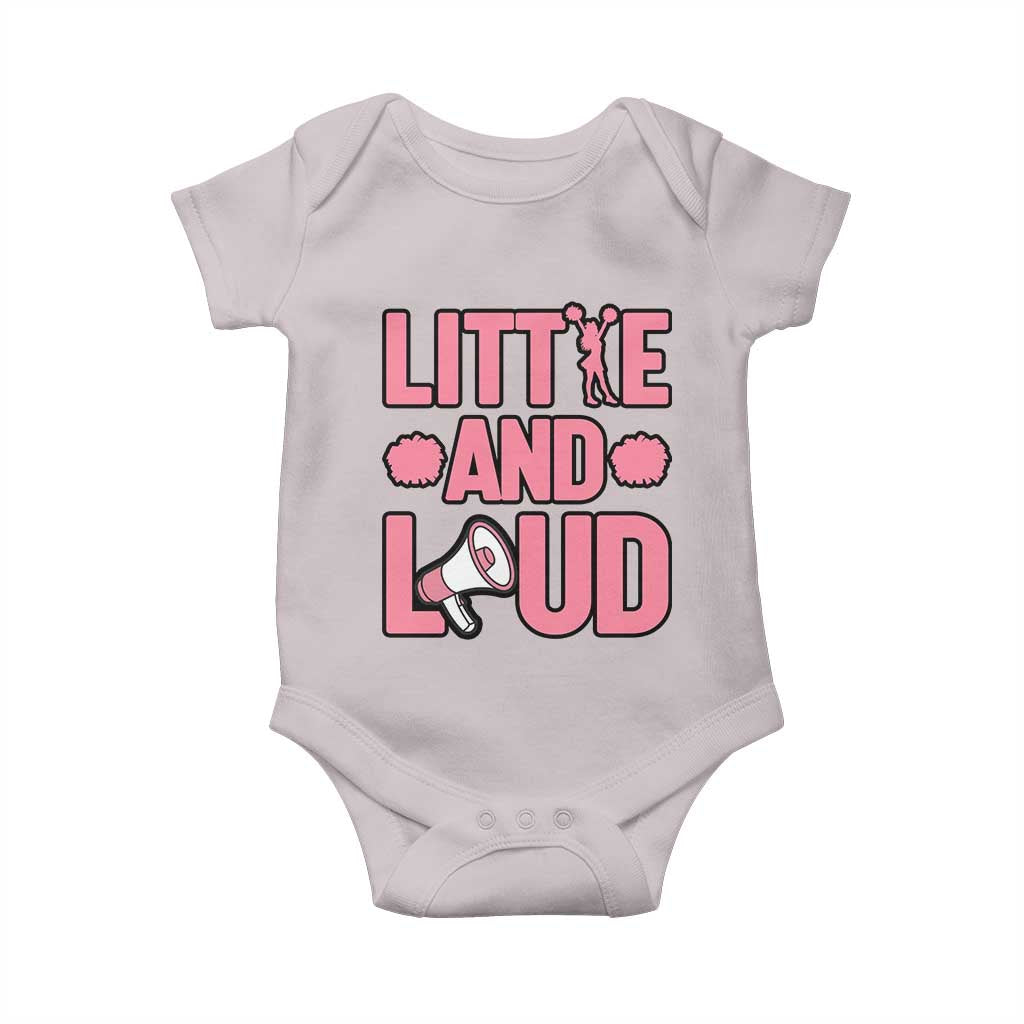 Little And Loud Quote Baby Onesie Cheerleader Girl Sports Gift - Wonder Print Shop