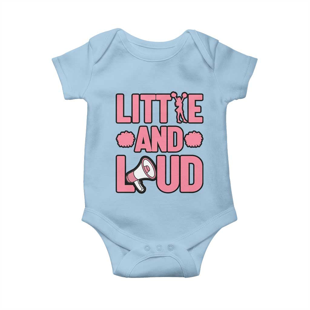Little And Loud Quote Baby Onesie Cheerleader Girl Sports Gift - Wonder Print Shop