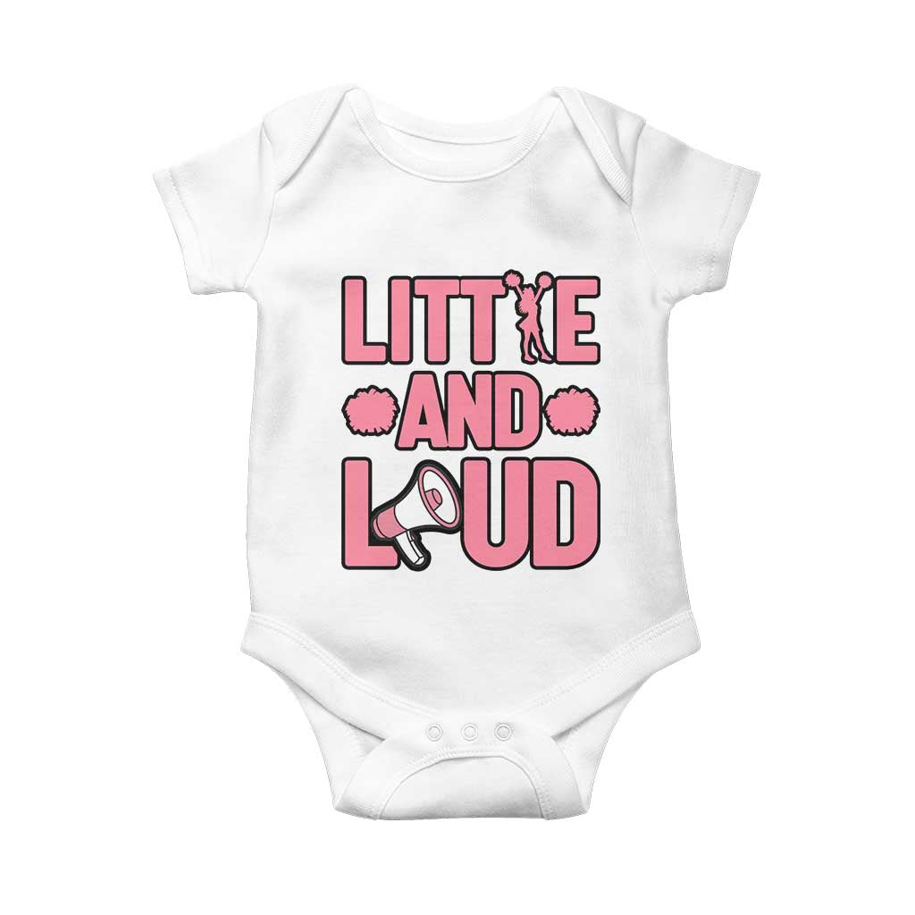 Little And Loud Quote Baby Onesie Cheerleader Girl Sports Gift - Wonder Print Shop