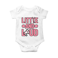 Little And Loud Quote Baby Onesie Cheerleader Girl Sports Gift - Wonder Print Shop