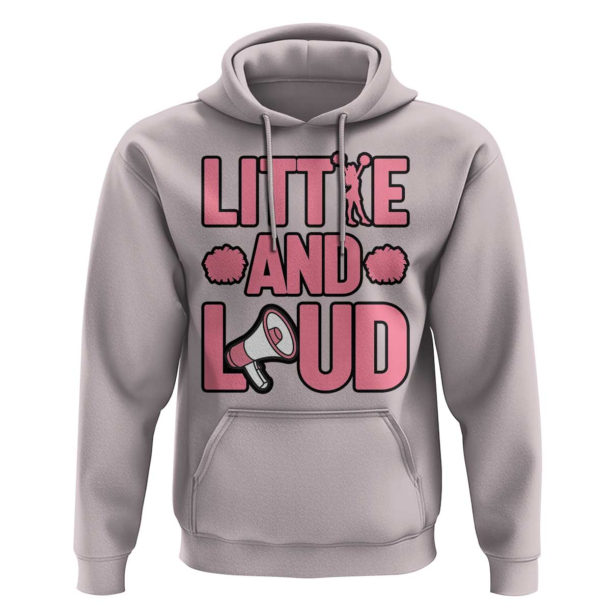 Little And Loud Quote Hoodie Cheerleader Girl Sports Gift - Wonder Print Shop