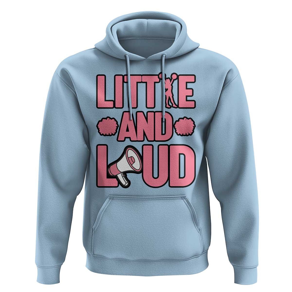Little And Loud Quote Hoodie Cheerleader Girl Sports Gift - Wonder Print Shop