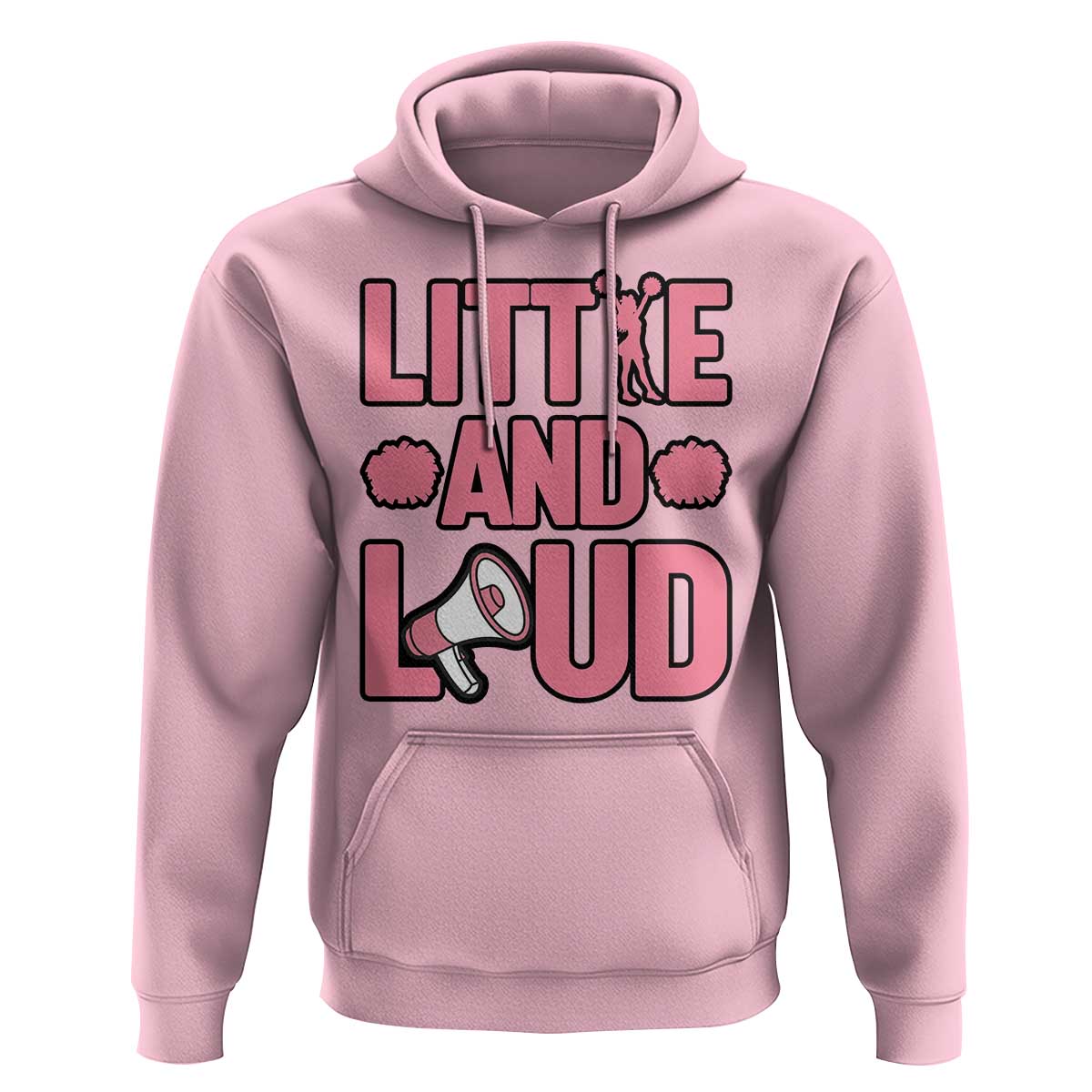 Little And Loud Quote Hoodie Cheerleader Girl Sports Gift - Wonder Print Shop