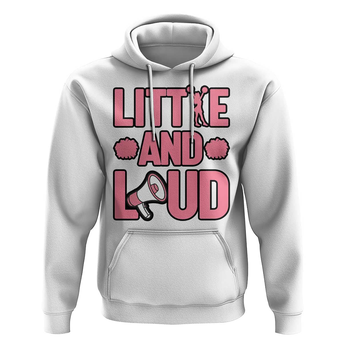 Little And Loud Quote Hoodie Cheerleader Girl Sports Gift - Wonder Print Shop